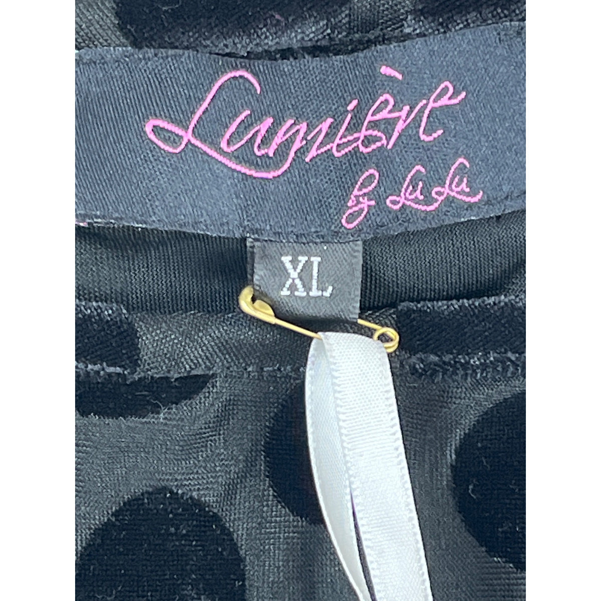 Lulu Designs Women's Lumiere Black Grey Long Sleeve Shirt Size XL