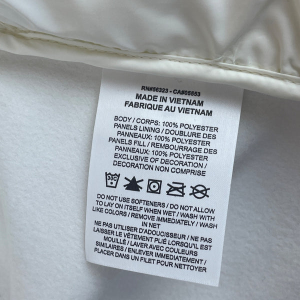 Nike Womens Aerolayer Running Vest White Quilted Lightweight Hooded S - New