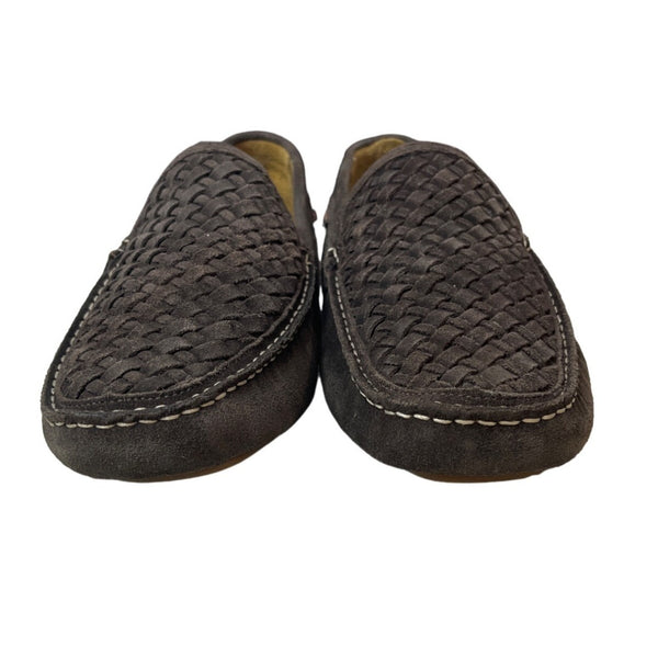 Johnston & Murphy Men's Dark Brown Suede Wooven Driver Mizell Sz 12M