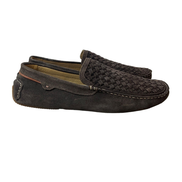Johnston & Murphy Men's Dark Brown Suede Wooven Driver Mizell Sz 12M