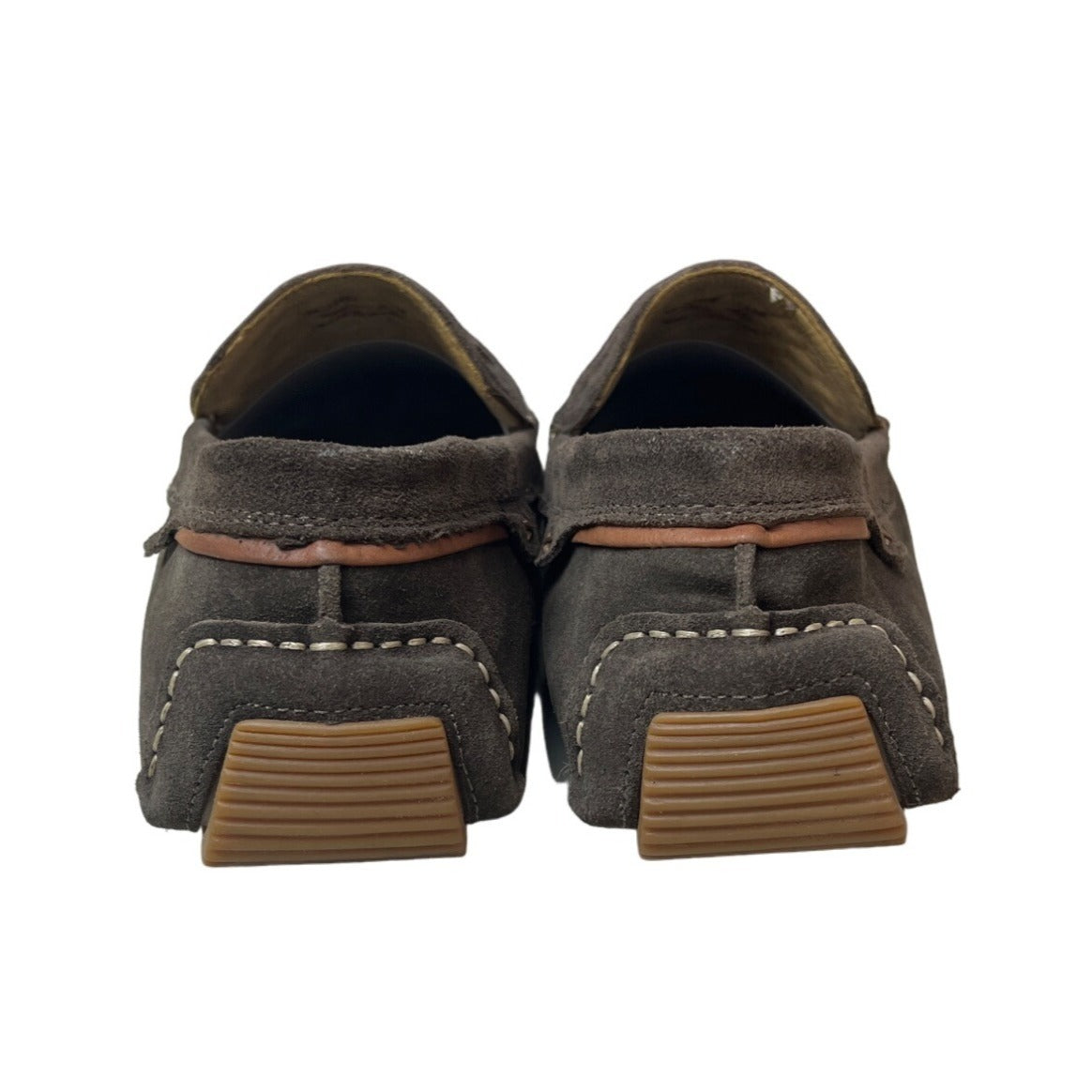 Johnston & Murphy Men's Dark Brown Suede Wooven Driver Mizell Sz 12M