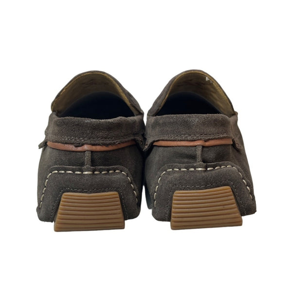 Johnston & Murphy Men's Dark Brown Suede Wooven Driver Mizell Sz 12M