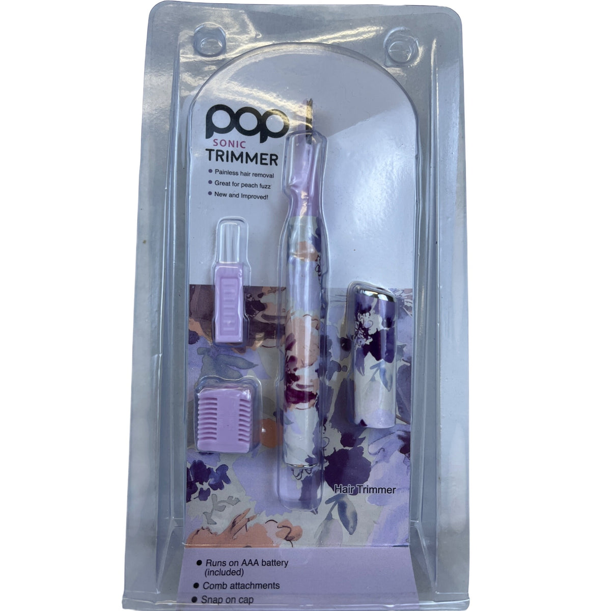 Pop Sonic Womens Multi-Color Floral Hair Trimmer Painless Removal New Eyebrow & Beard