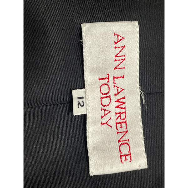 Ann Lawrence Today Black & White Short Sleeve Button Front Dress Sz 12 - New