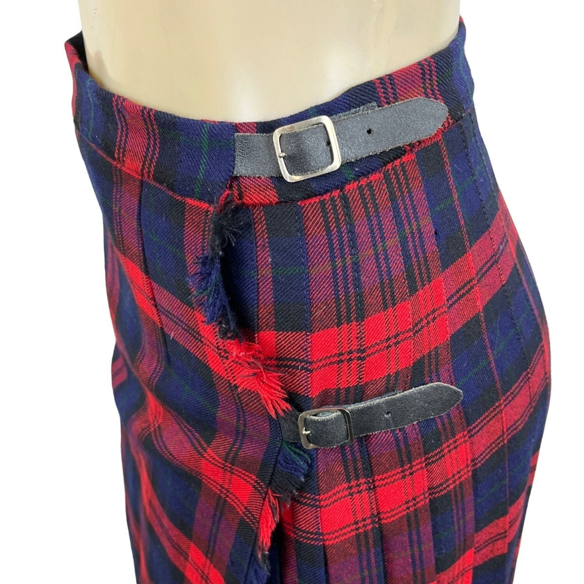 Triminghanis Women's Red Plaid Midi Skirt Sz 10