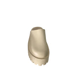 KK Pair Of Kings Beige Platform Clogs Size 10 Man Made Materials Comfortable Slip-On
