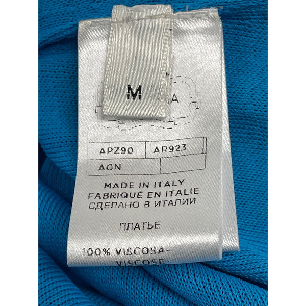 Agnona Womens Sleeveless Colorblock Maxi Dress W/ Scoop Neck Blue Gradient Sz M