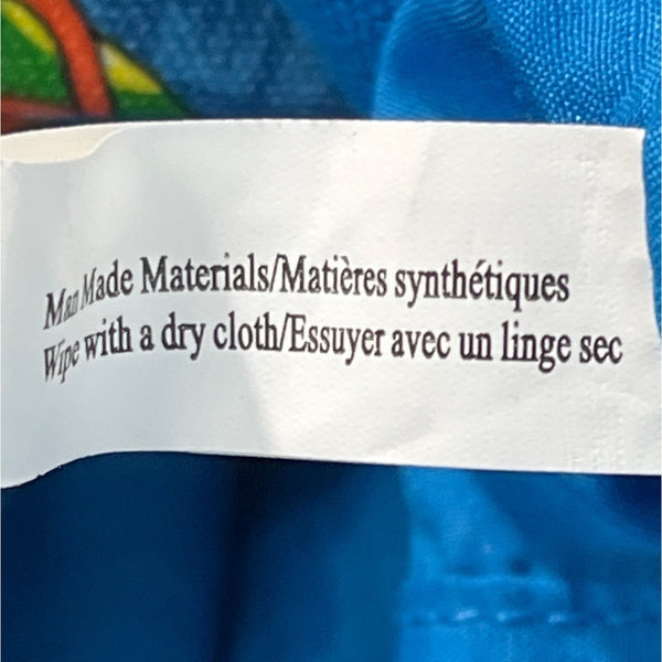 Vtg Avon Women’s Blue Flip Flop Pattern Shoulder Bag Magnetic Closure Sz M