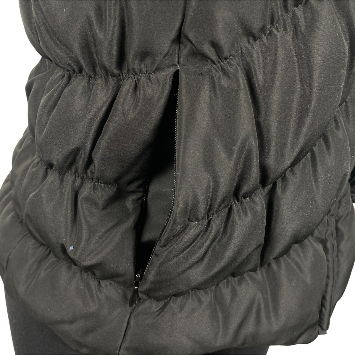 Nine West Womens Black Sleeveless Puffer Vest With Zipped Closure Size M
