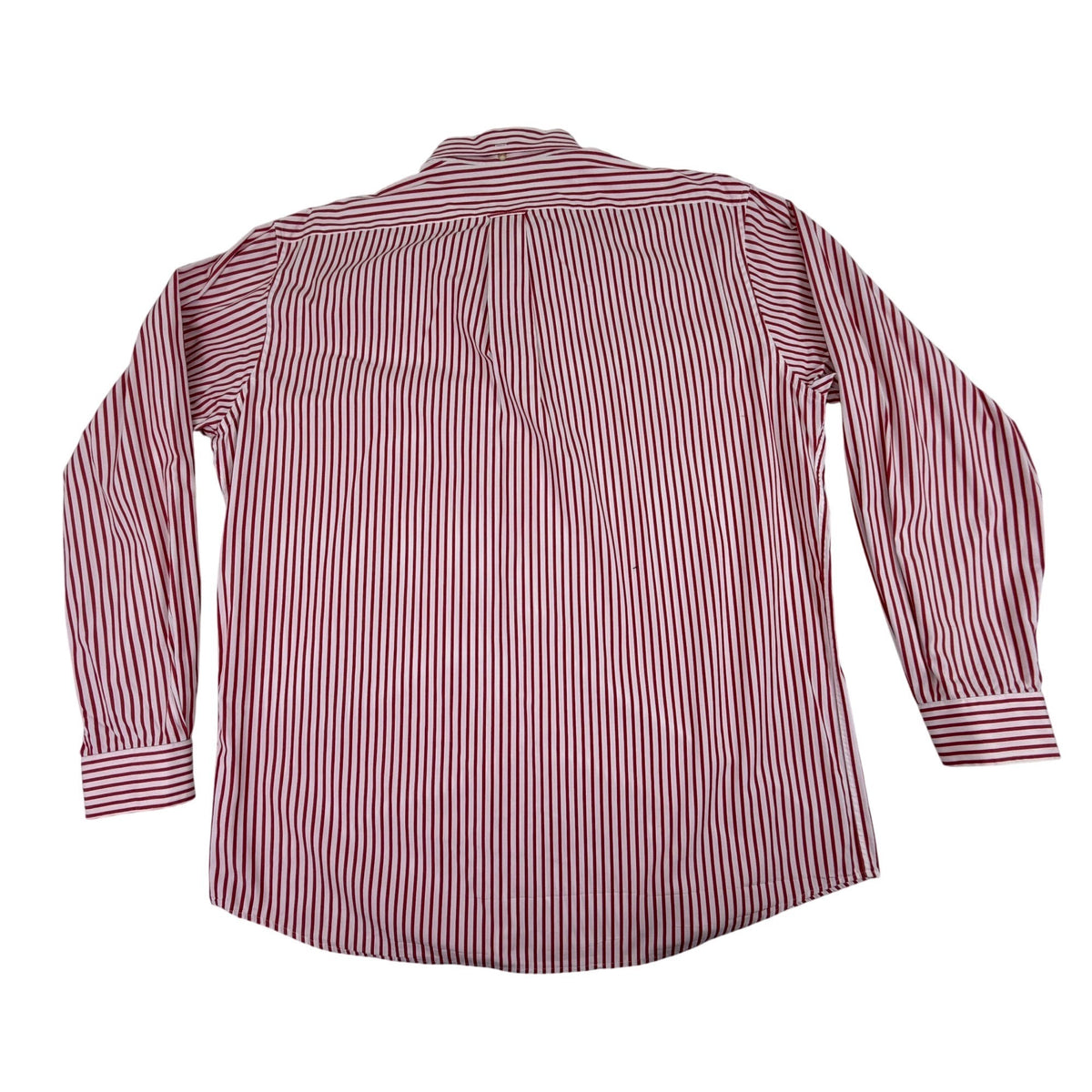 Ralph Lauren Mens Red & White Cotton Striped Button-Down Shirt Size Large L