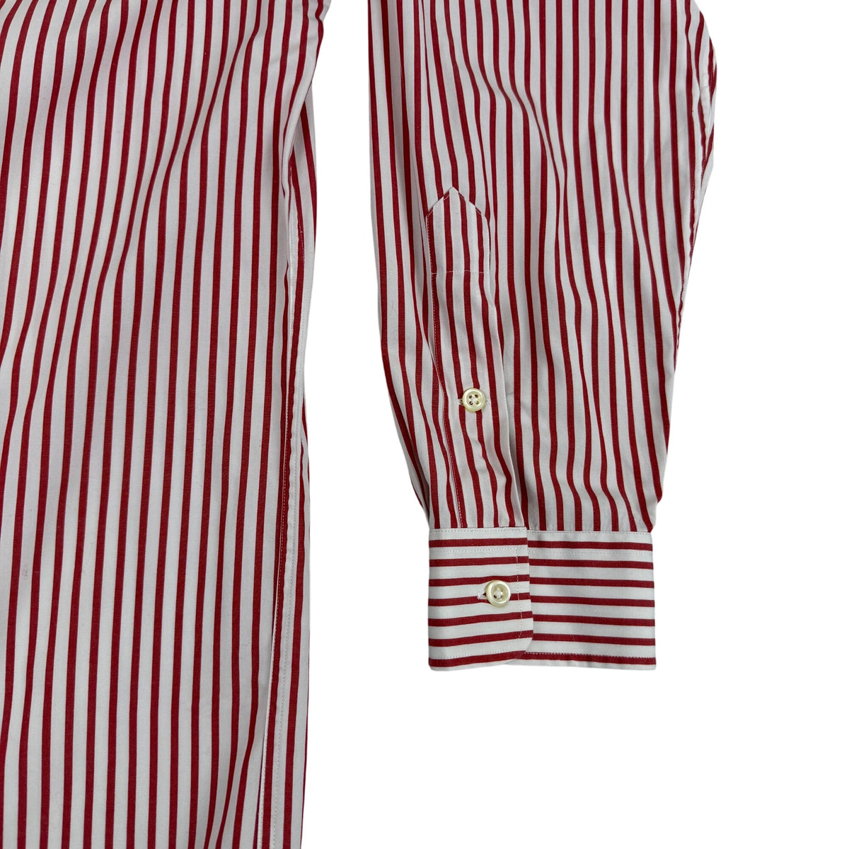 Ralph Lauren Mens Red & White Cotton Striped Button-Down Shirt Size Large L