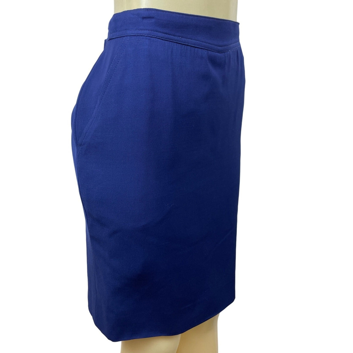 Escada Women’s Navy Blue Zip Up Knee Length Skirt Sz 38