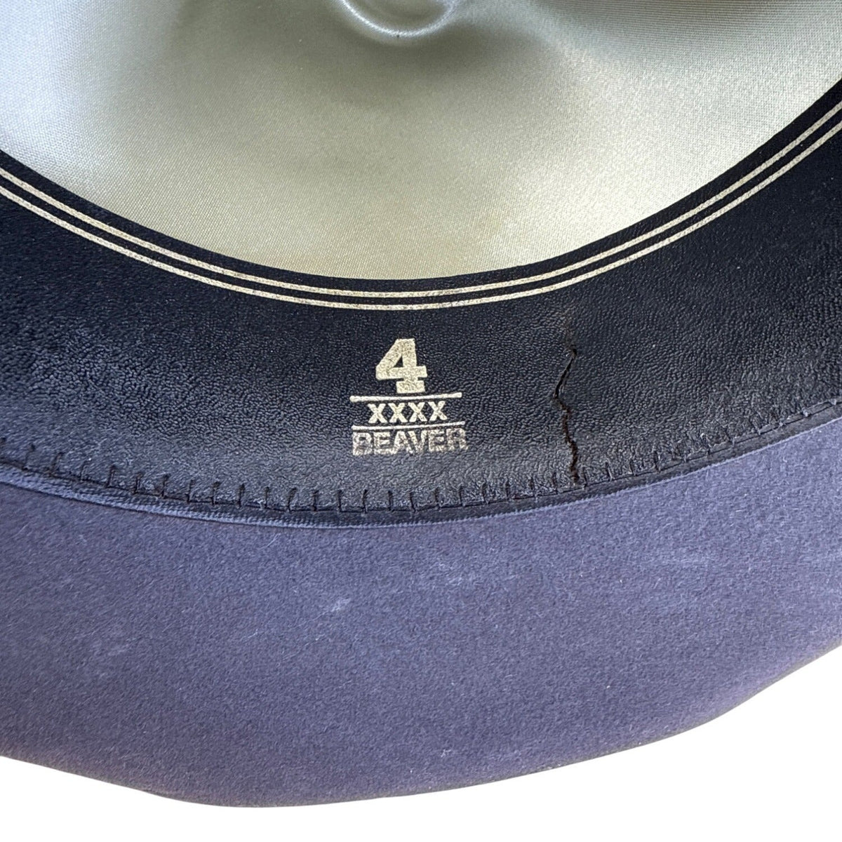 Vintage Resistol Men's Gray Felt Western Cowboy Hat With Ribbon Band Size 7