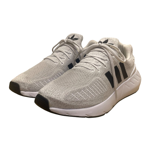 Adidas Men’s Grey & White Knit Lace-Up Swift Run 22’ Running Shoes Size 9.5