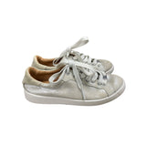 UGG Womens Silver Suede Sneakers Casual Lace-Up Size 6 Made In Vietnam