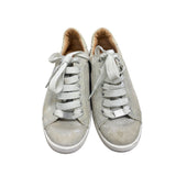 UGG Womens Silver Suede Sneakers Casual Lace-Up Size 6 Made In Vietnam
