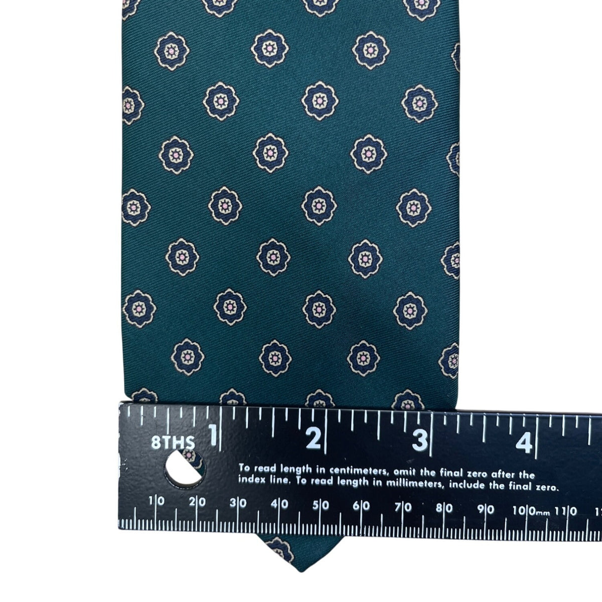 Vintage Brooks Brothers Green Silk Floral Tie  Printed In England - Classy Style