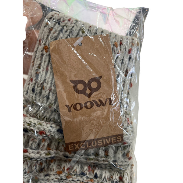 Yoowl Women’s Oatmeal Confetti Knit Gloves Exclusive Design Winter Warmth