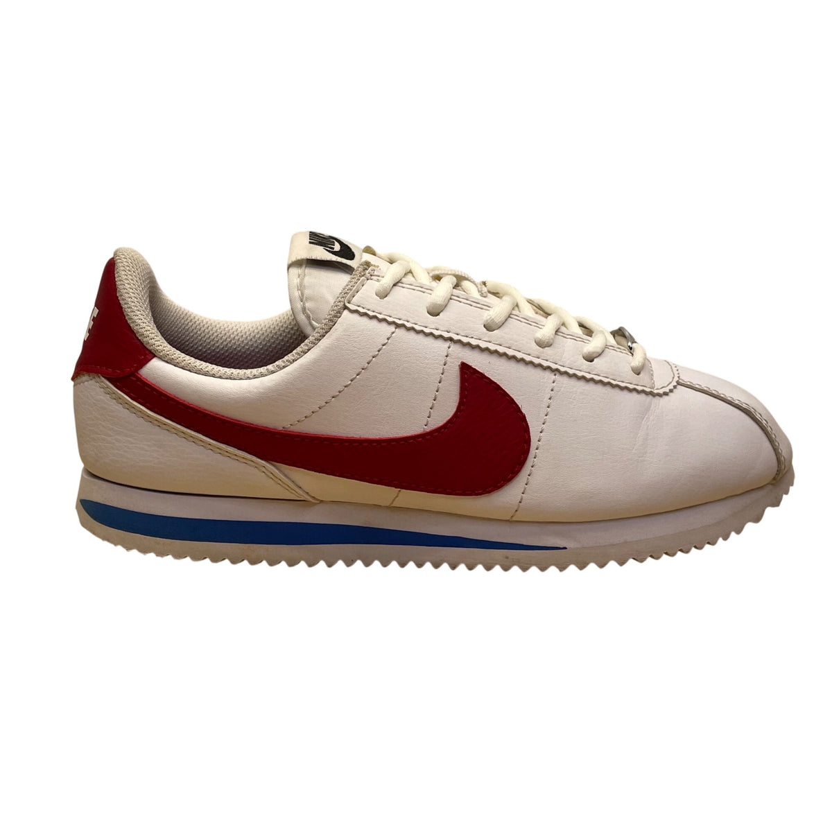 Nike Youth White & Red Swoosh Leather Retro Classic Cortez 72 Sneakers Size 5Y