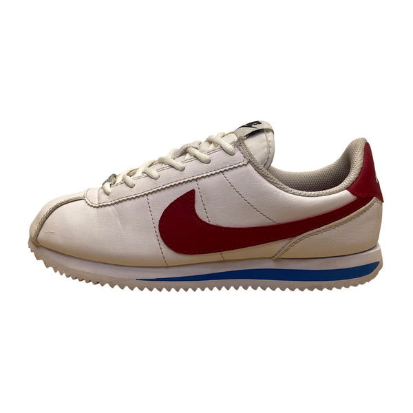 Nike Youth White & Red Swoosh Leather Retro Classic Cortez 72 Sneakers Size 5Y