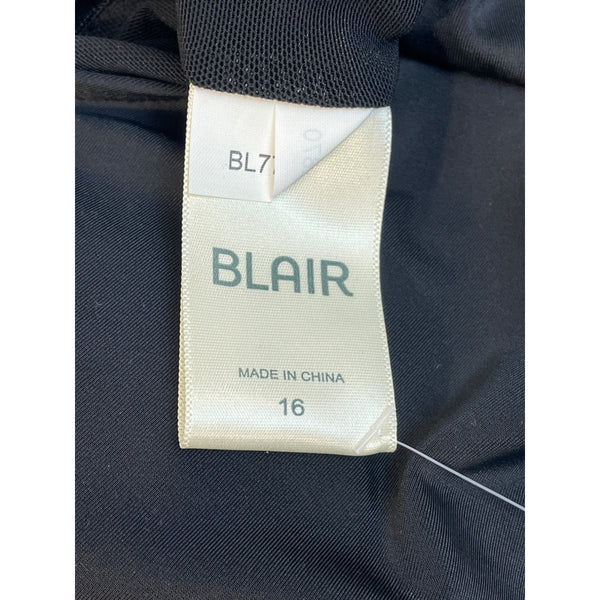 Blair Black Tankini Set With Built-In Bra & High- Swim Bottoms Sz 16/20 - New