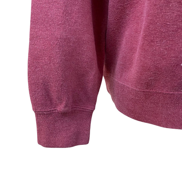 Ralph Lauren Mens Red cotton Half-Zip Pullover Sweater Stylish Classic Warm Sz L