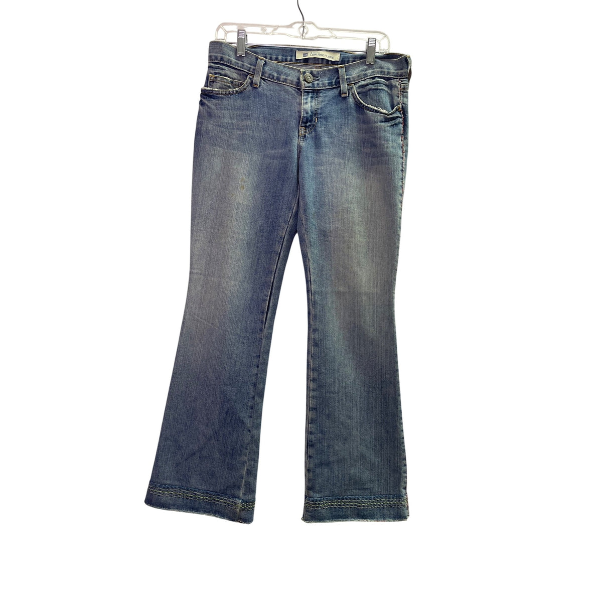 Gap Womens Blue Denim Low Rise Flare Jeans Regular Fit Size 4 Relaxed Casual