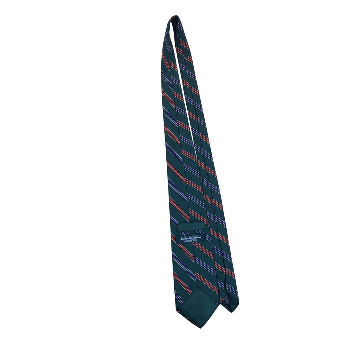 Vintage Brooks Brothers Green Silk Striped Tie Classic Country Club Style
