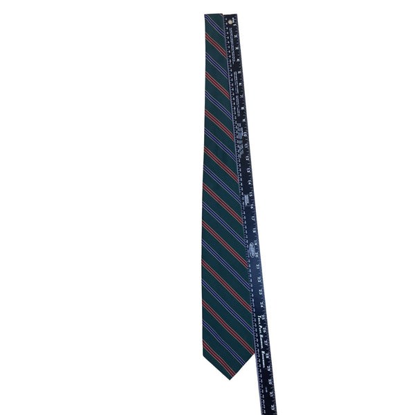 Vintage Brooks Brothers Green Silk Striped Tie Classic Country Club Style