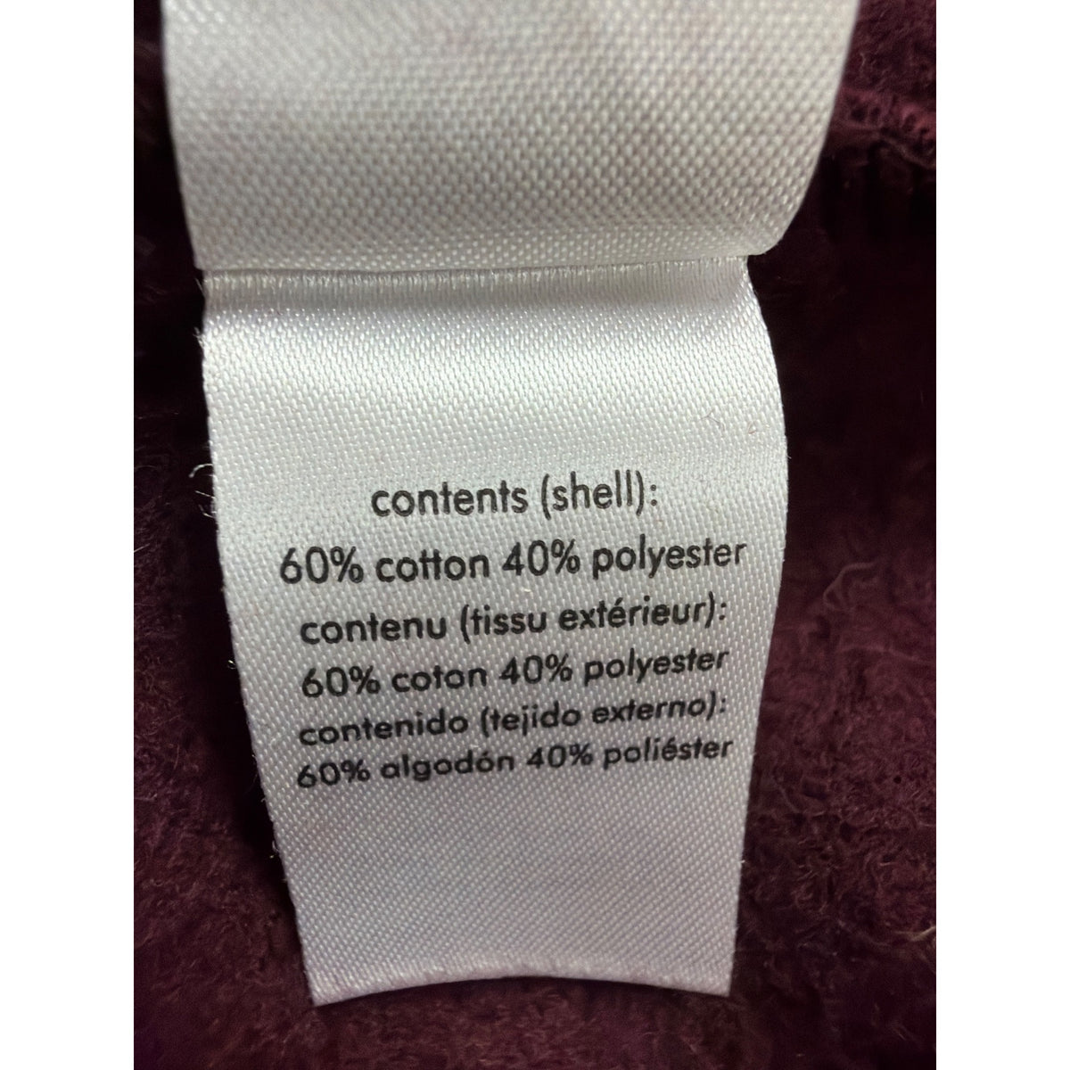 WeWoreWhat Womens Burgundy Cotton Blend Oversized Crewneck Sweatshirt Size XL