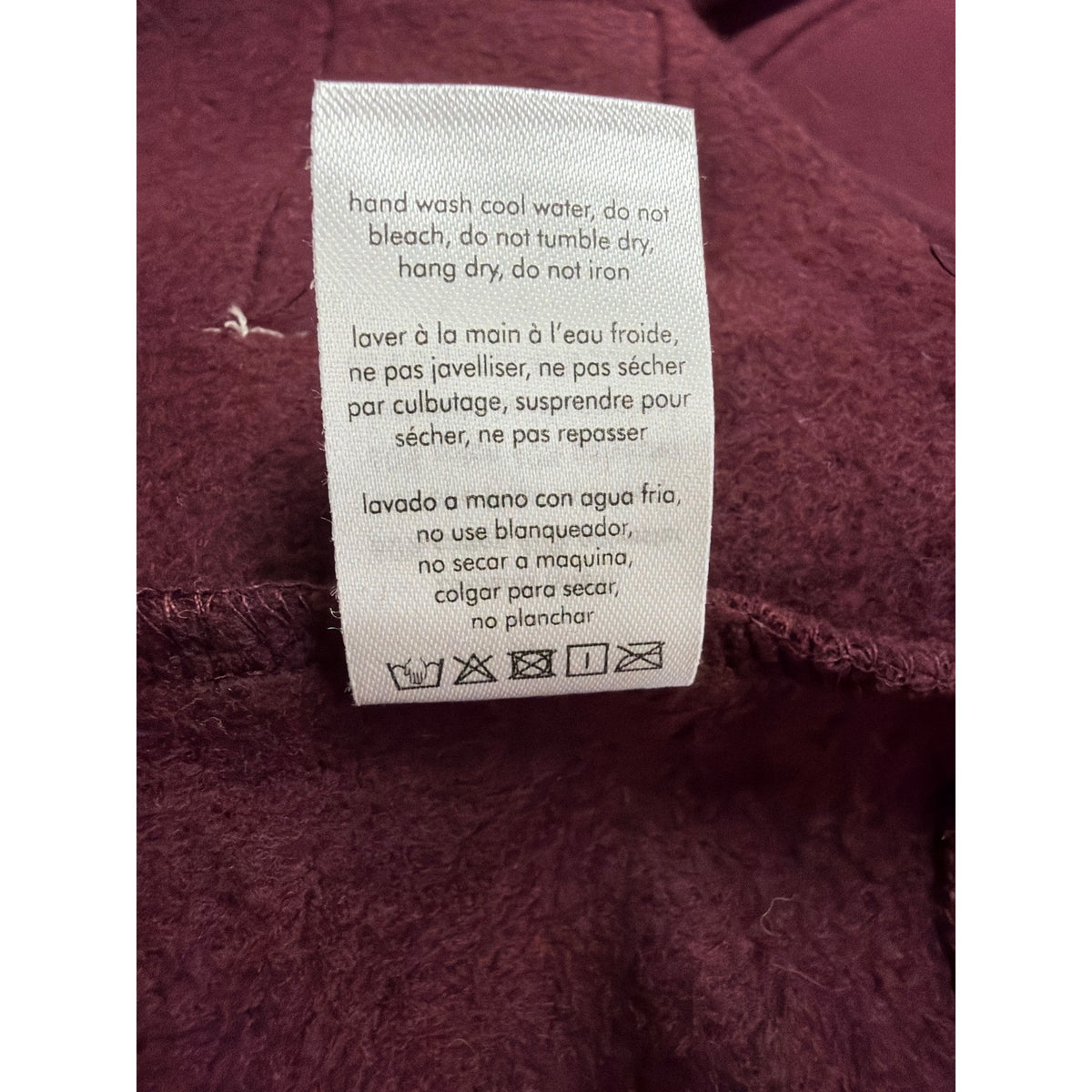 WeWoreWhat Womens Burgundy Cotton Blend Oversized Crewneck Sweatshirt Size XL