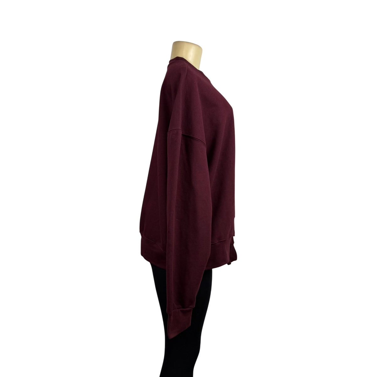 WeWoreWhat Womens Burgundy Cotton Blend Oversized Crewneck Sweatshirt Size XL