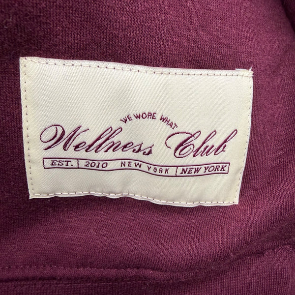 WeWoreWhat Womens Burgundy Cotton Blend Oversized Crewneck Sweatshirt Size XL