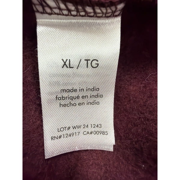 WeWoreWhat Womens Burgundy Cotton Blend Oversized Crewneck Sweatshirt Size XL