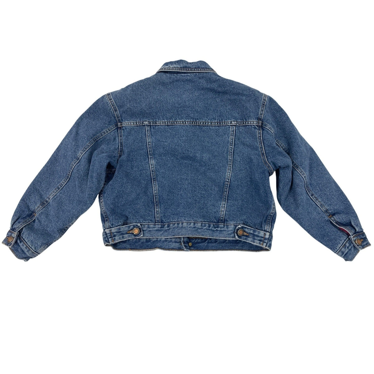 Vtg United Colors of Benetton Blue Family Jeans Denim Jacket Youth Sz M - New