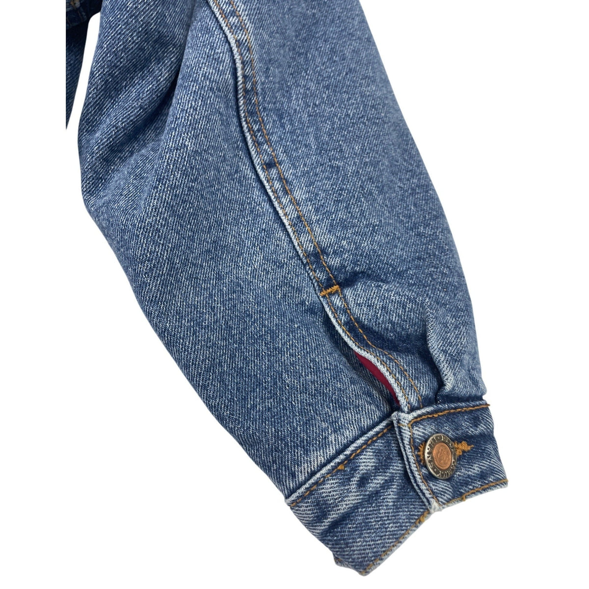 Vtg United Colors of Benetton Blue Family Jeans Denim Jacket Youth Sz M - New