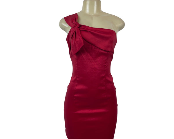 Eureka Women's Red One Sholder Bodycon Dress Sz XS