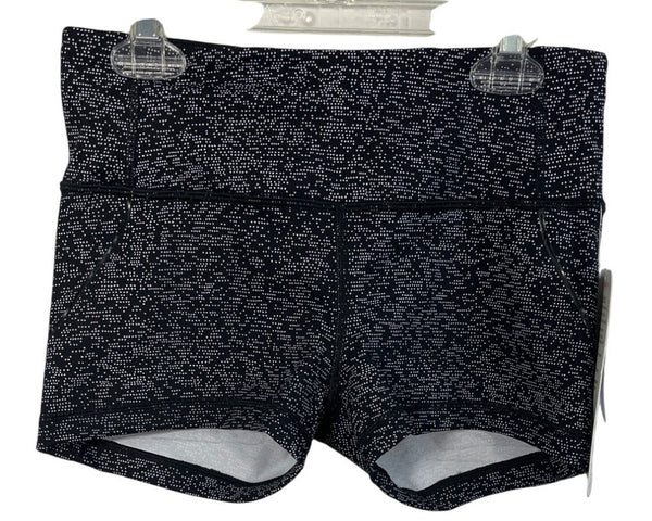 Lululemon Womens Black & White High-Rise Athletic Shorts Sz 4- New