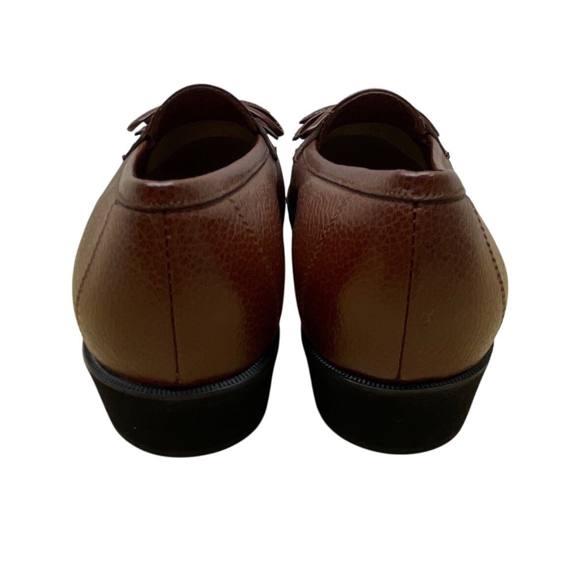 Salvatore Ferragamo Regolare Women’s Brown Pebbled Leather Loafers Sz 5B - New