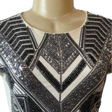 Express Womens Sequined Geometric Pattern Bodycon Dress Sz XS