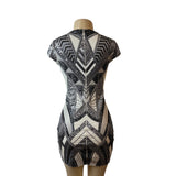 Express Womens Sequined Geometric Pattern Bodycon Dress Sz XS