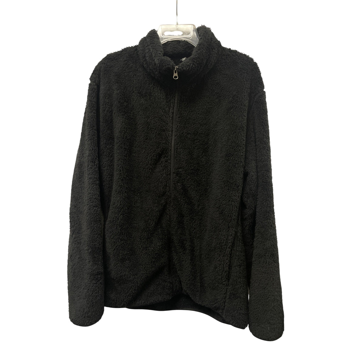 Uniqlo Mens Black Polyester Fleece Zip-Up Jacket Size L