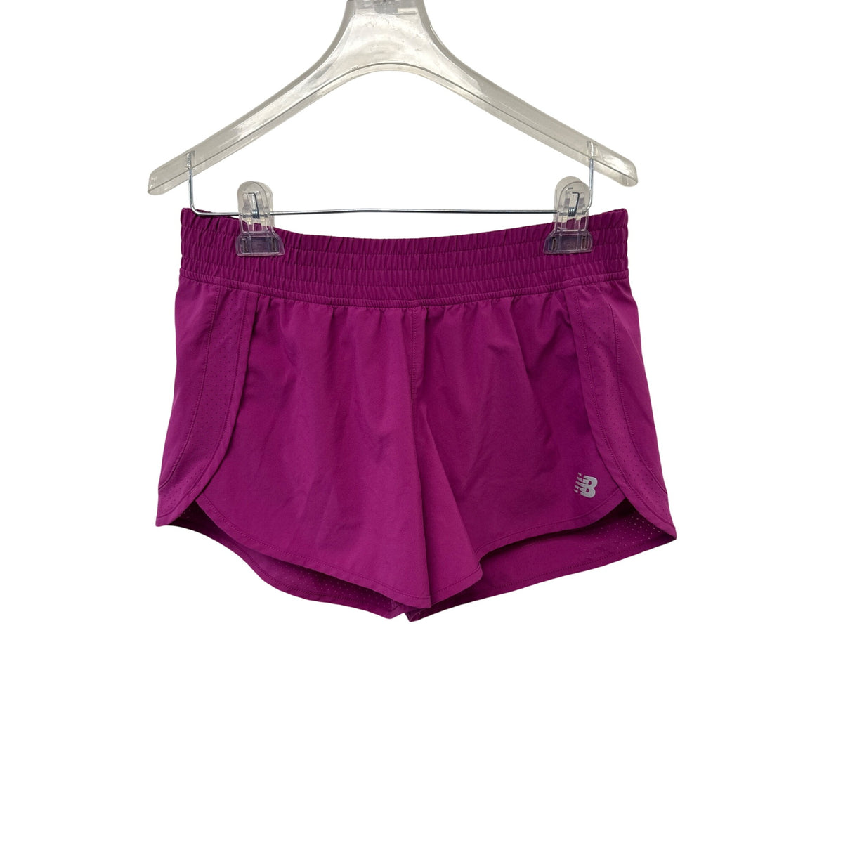 New Balance Womens Magenta Polyester Active Shorts M Lightweight Running Breathable
