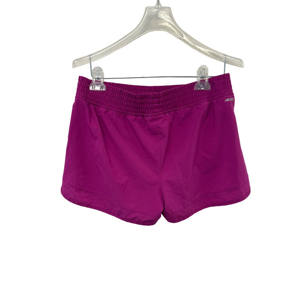 New Balance Womens Magenta Polyester Active Shorts M Lightweight Running Breathable