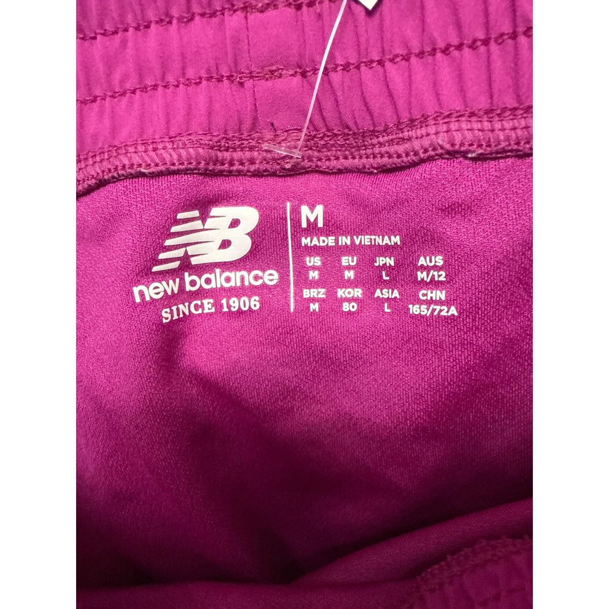 New Balance Womens Magenta Polyester Active Shorts M Lightweight Running Breathable