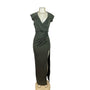 The Jetset Diaries Women's Olive Green Maxi Dress Draped Sleeveless Sz XS