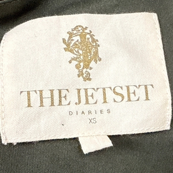 The Jetset Diaries Women's Olive Green Maxi Dress Draped Sleeveless Sz XS