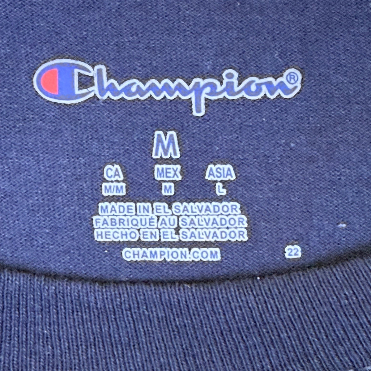 Champion Mens Navy 2023 Michigan National Champions T-Shirt Graphic Size M - New