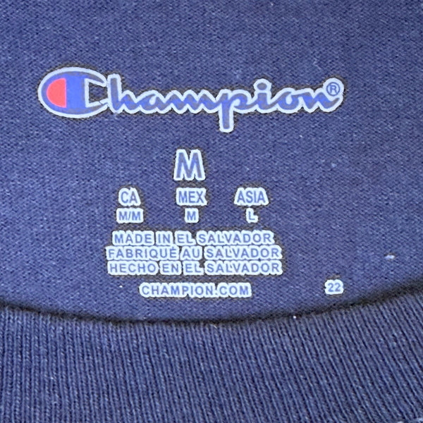 Champion Mens Navy 2023 Michigan National Champions T-Shirt Graphic Size M - New