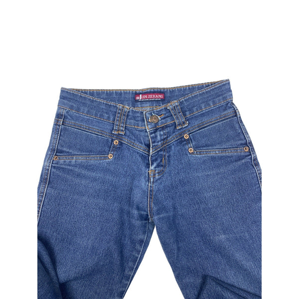 Jin Jiekang Women's Flared Blue Jeans Pants Sz 27